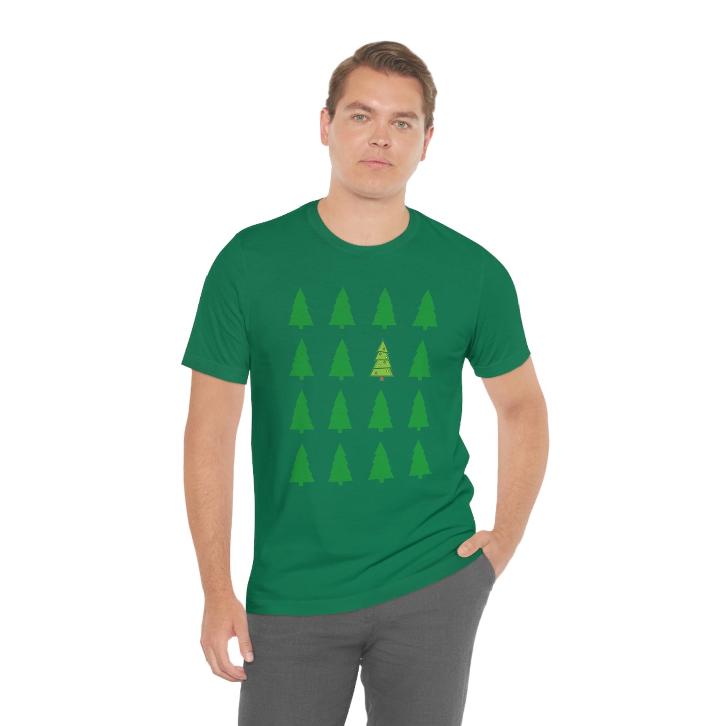 Unisex Jersey Short Sleeve Tee - CHRISTMAS TREES