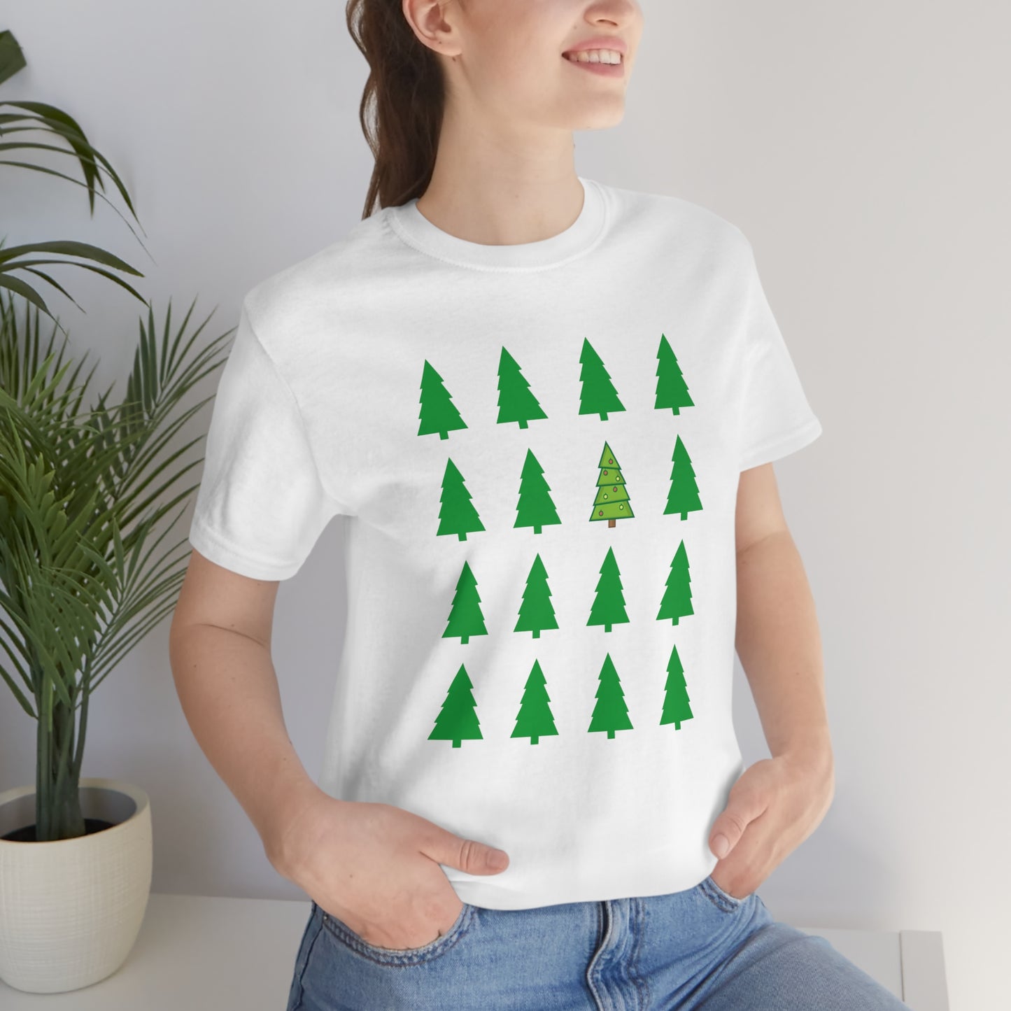 Unisex Jersey Short Sleeve Tee - CHRISTMAS TREES