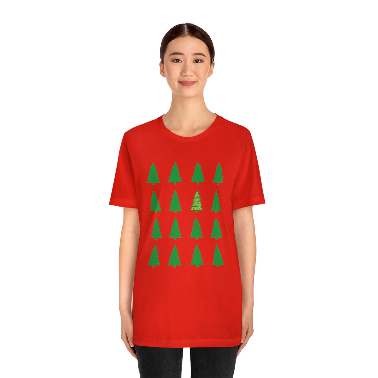 Unisex Jersey Short Sleeve Tee - CHRISTMAS TREES