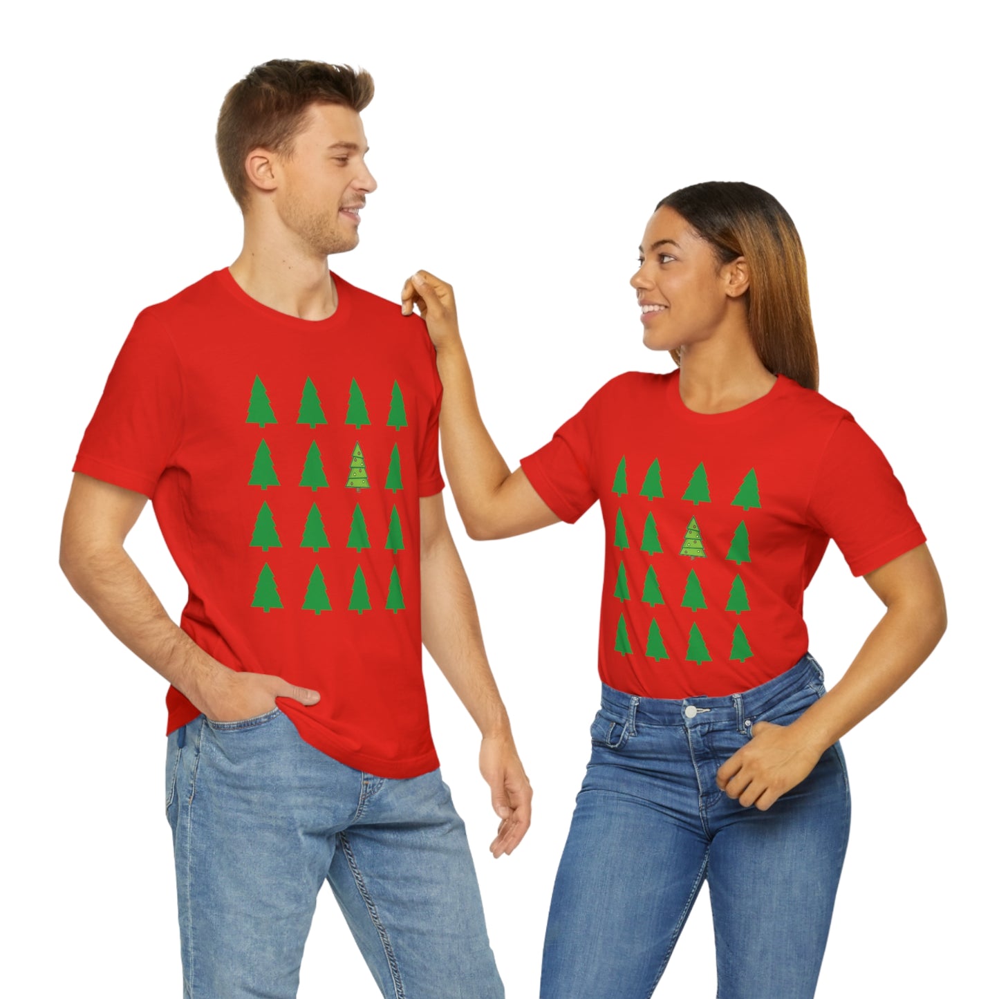 Unisex Jersey Short Sleeve Tee - CHRISTMAS TREES