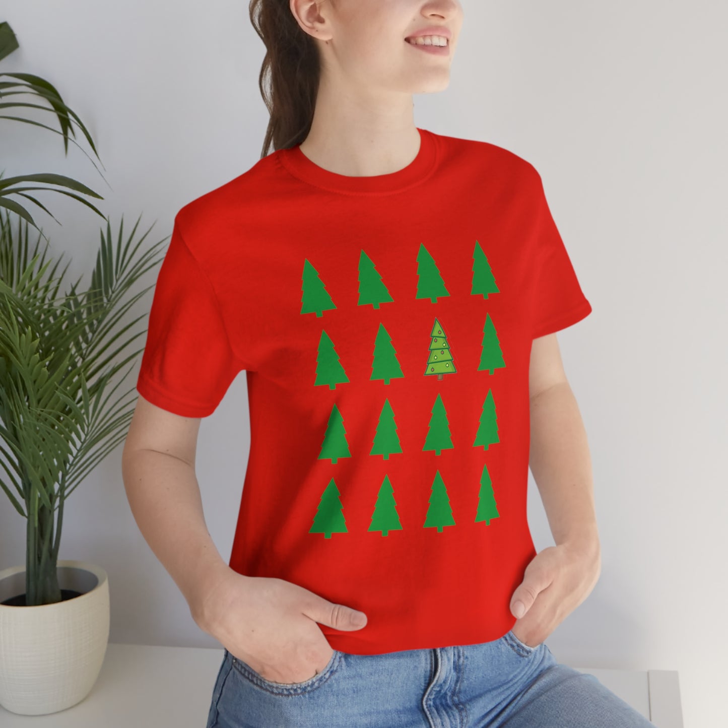 Unisex Jersey Short Sleeve Tee - CHRISTMAS TREES