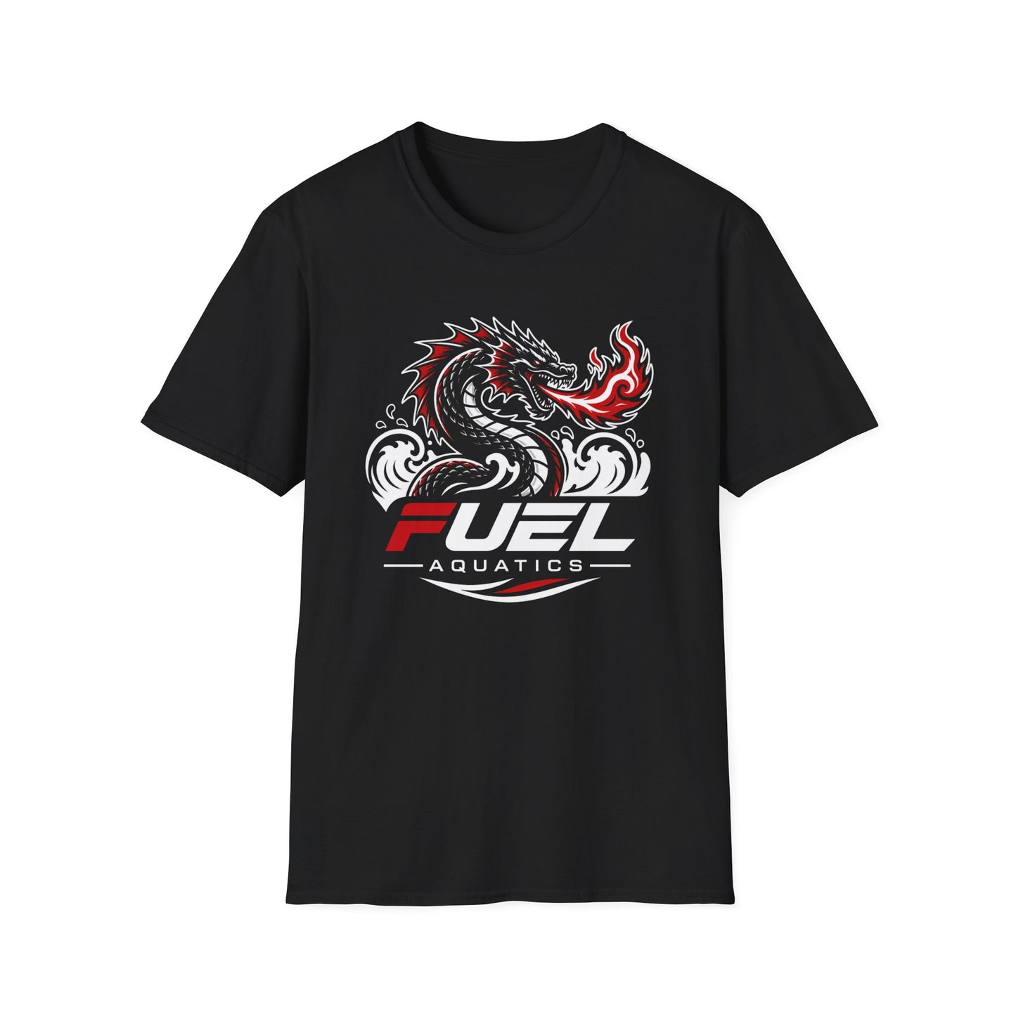 FUEL Aquatics Sea Serpent Black - Unisex Softstyle T-Shirt